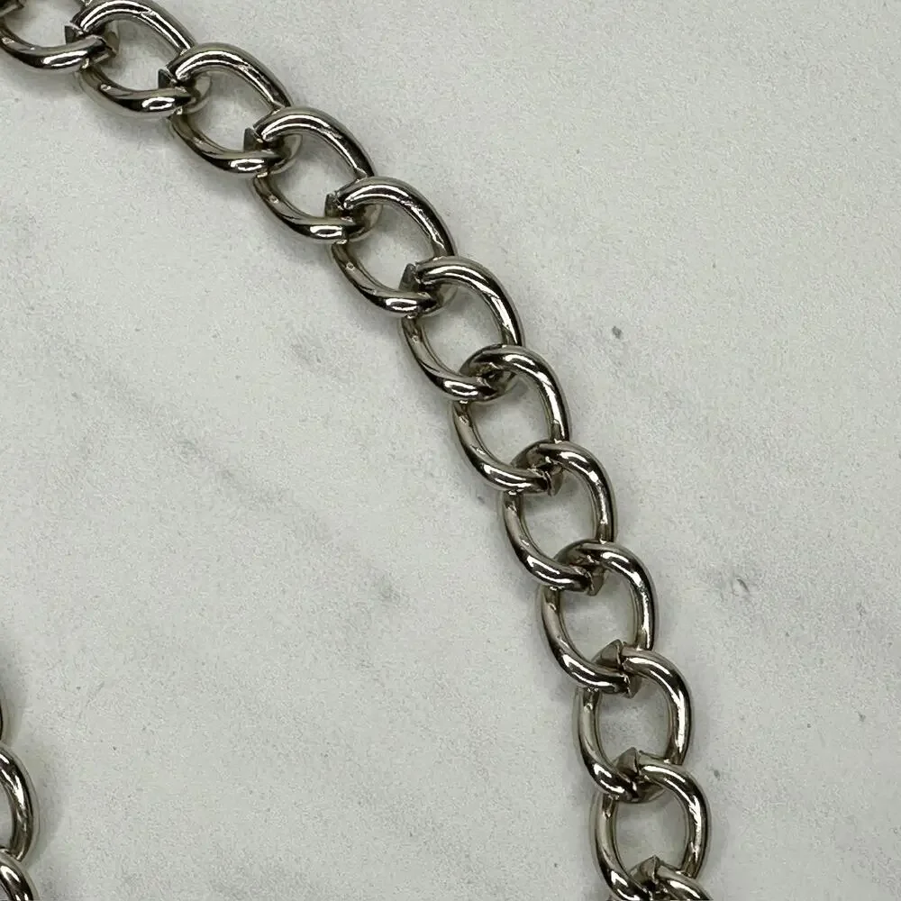 Womens Rhinestone Butterfly Chain Belt Silver Tone Chunky XS/Small ✨